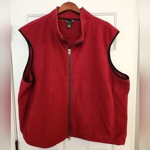 Great Northwest Clothing Co. Vest 3XL Full Zip-Heavy Duty 2-way, Pockts, Drk Red